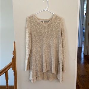 PinkBlush V-neck sweater - Cream